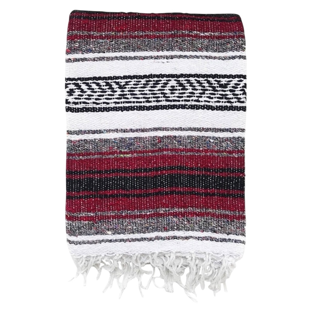 NWT Striped Red and Black Aztec Throw Blanket